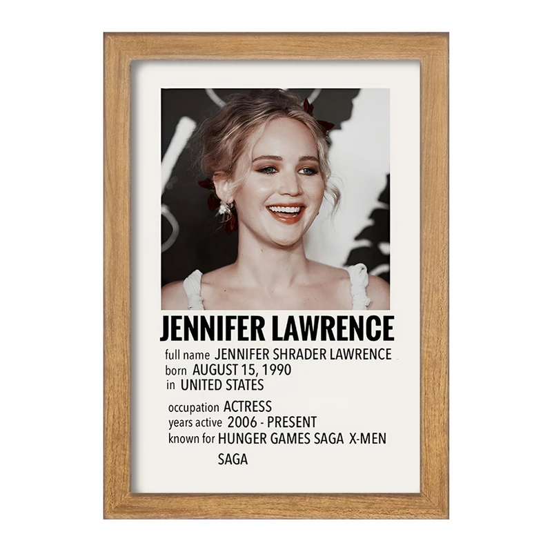 تابلو خندالو طرح جنیفر لارنس (Jennifer Lawrence) کد F13344