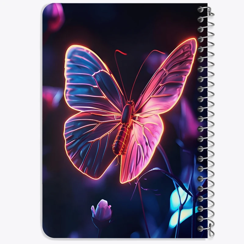دفتر یادداشت 50 برگ خندالو طرح پروانه کد F9506