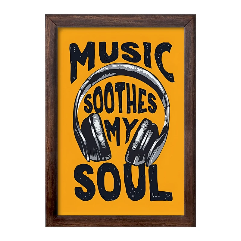 تابلو خندالو طرح Music Soothed My Soul کد F7458
