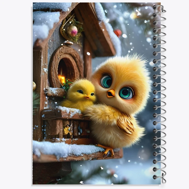 دفتر طراحی 50 برگ خندالو طرح جوجه کیوت کد F8526