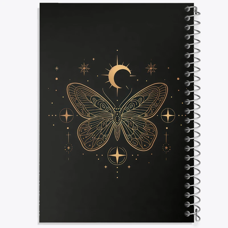 دفتر مشق 50 برگ خندالو طرح پروانه مینیمال کد F3076