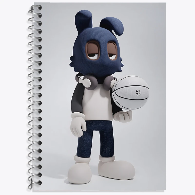 دفتر زبان 50 برگ خندالو مدل سه خط طرح آدمک ماسک دار کد F4045