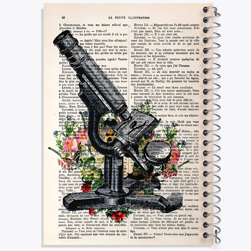 دفتر لیست خرید 50 برگ خندالو طرح میکروسکوپ (Microscope) کد F14041