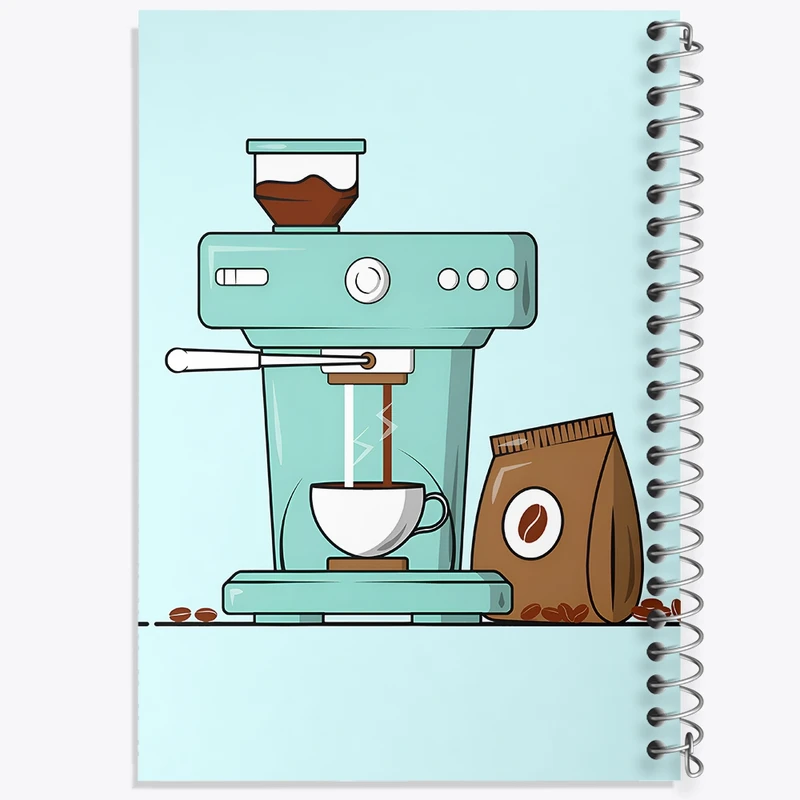 دفتر لیست خرید 50 برگ خندالو طرح دستگاه اسپرسوساز کد F10400