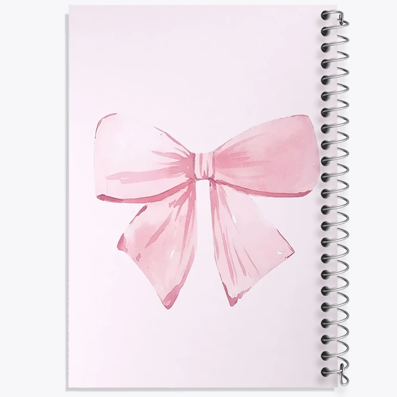 دفتر ژورنال نویسی 50 برگ خندالو مدل نقطه ای طرح پاپیون صورتی کد F3857