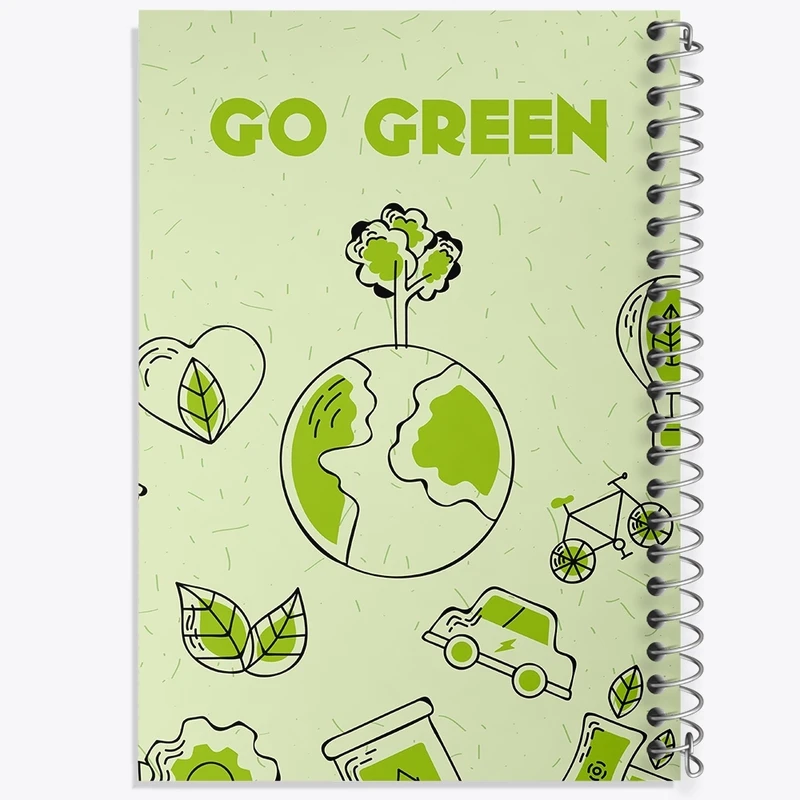 دفتر طراحی 50 برگ خندالو طرح Go Green کد F1759