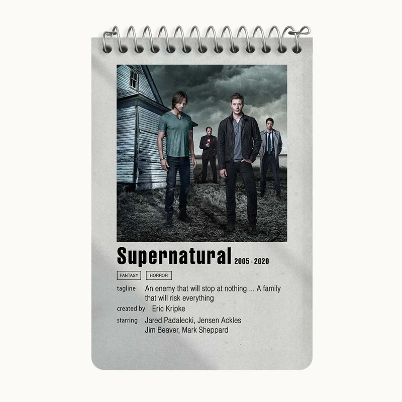 دفتر یادداشت 50 برگ خندالو طرح سوپرنچرال (Supernatural) کد F11277