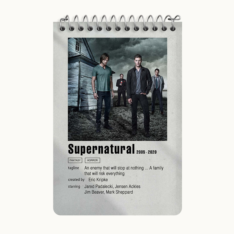 دفتر یادداشت 50 برگ خندالو طرح سوپرنچرال (Supernatural) کد F11277