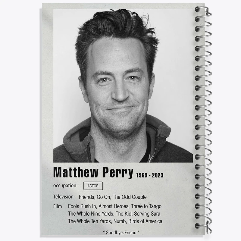 دفتر طراحی 50 برگ خندالو طرح متیو پری (Matthew Perryi) کد F11927