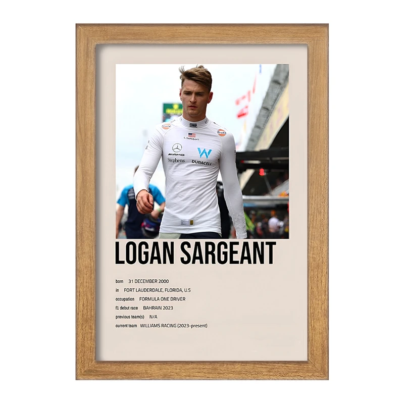 تابلو خندالو طرح لوگان سارجنت (Logan Sargeant) کد F13475