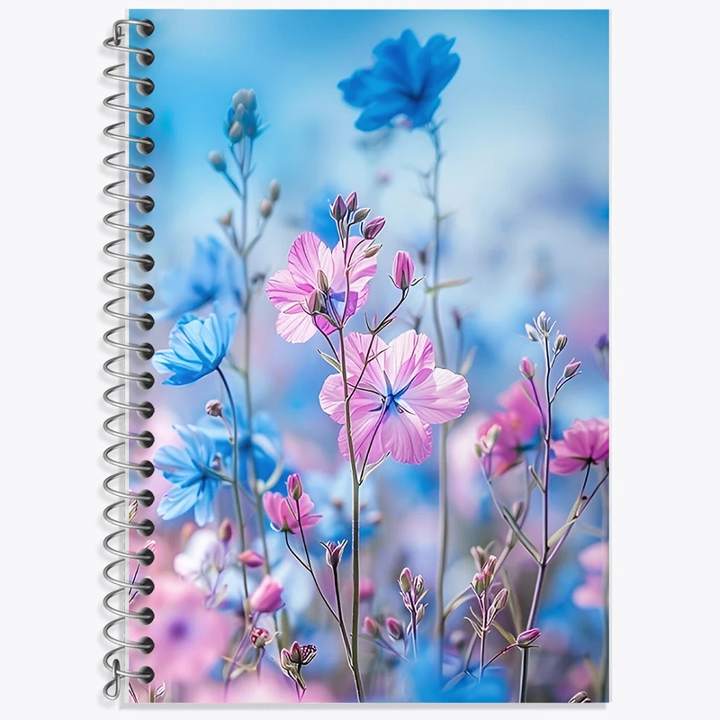 دفتر زبان دوخط 50 برگ خندالو طرح گل کد F10922