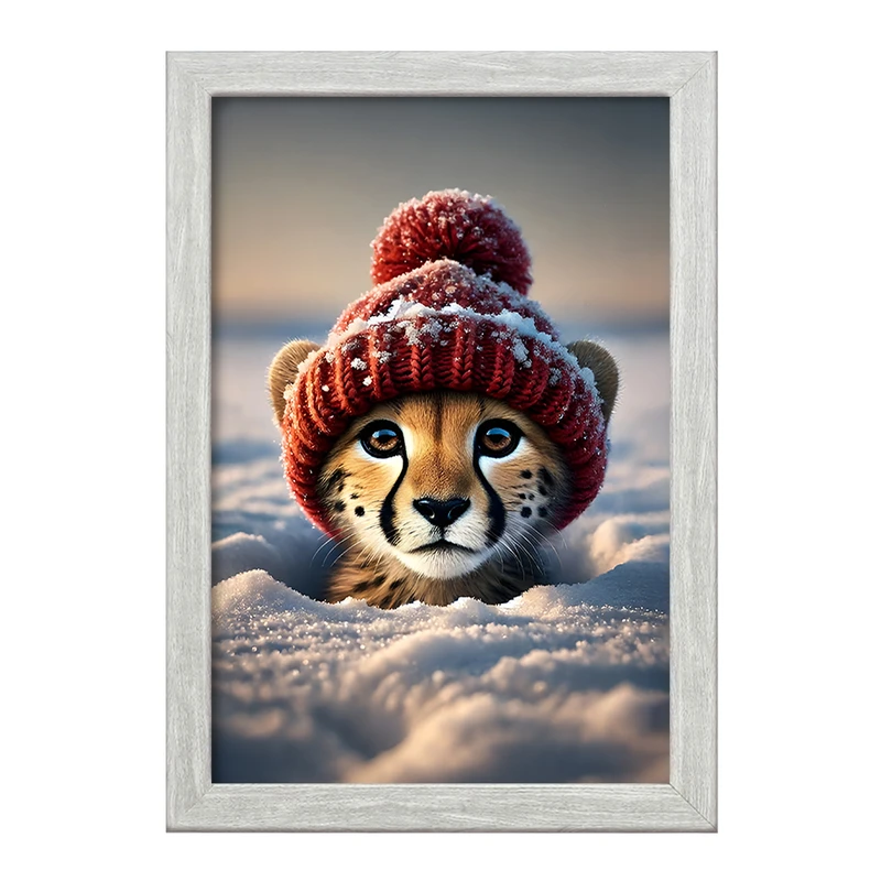 تابلو خندالو طرح یوزپلنگ بامزه کد F11531