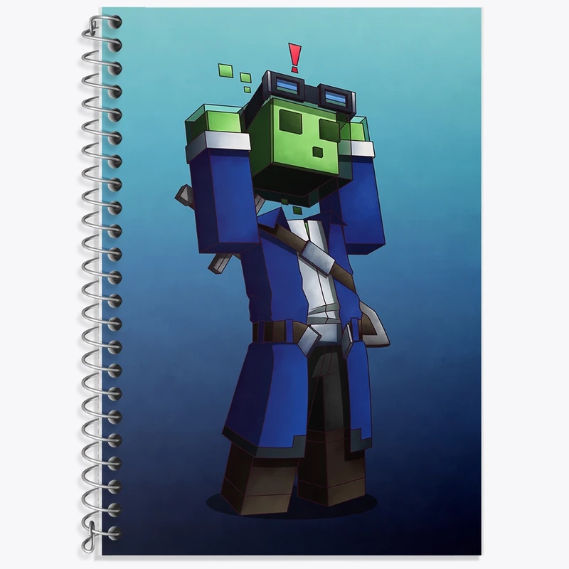 دفتر لغت 50 برگ خندالو طرح ماینکرافت (Minecraft) کد F14097
