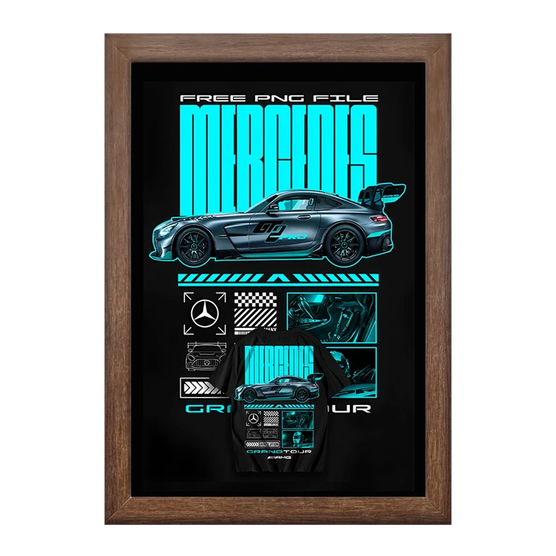 تابلو خندالو طرح مرسدس بنز (Mercedes Benz -AMG GT2) کد F13737