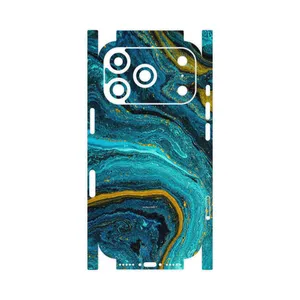 MAHOOT Turquoise marblewith golden streaks-FullSkin Cover Sticker for Apple iPhone 17 Pro