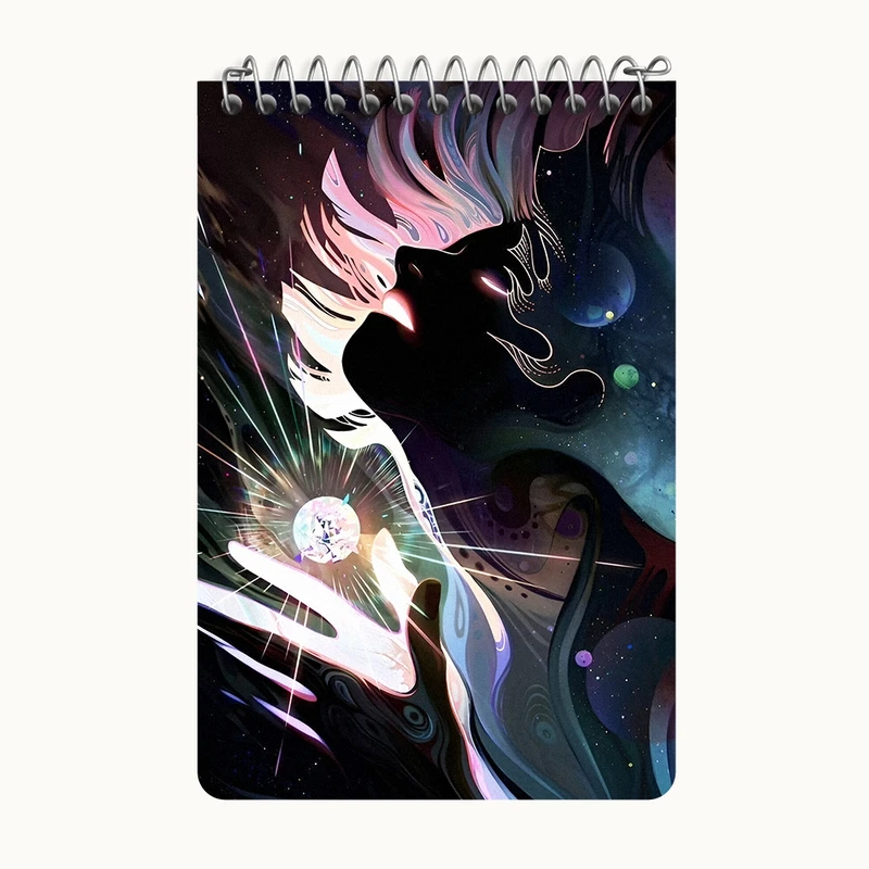 دفتر یادداشت 50 برگ خندالو طرح انتزاعی کد F4787