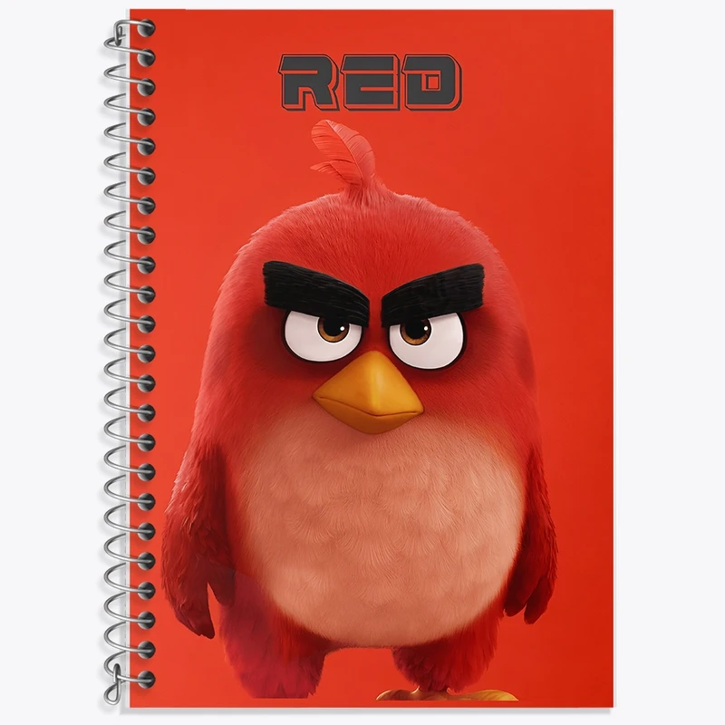 دفتر زبان 50 برگ خندالو مدل سه خط طرح پرندگان خشمگین کد F10061