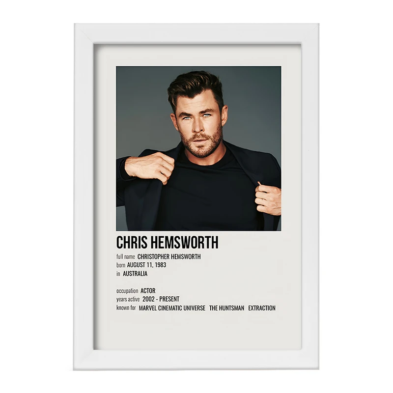 تابلو خندالو طرح کریس همسورث (Chris Hemsworth) کد F13146