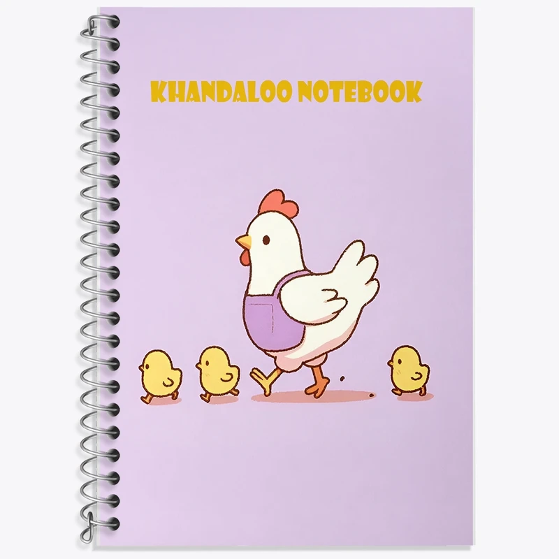 دفتر زبان 50 برگ خندالو مدل سه خط طرح حیوانات بامزه کد N7393