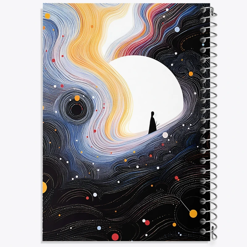 دفتر نقاشی 50 برگ خندالو طرح زن در کهکشان کد F4570
