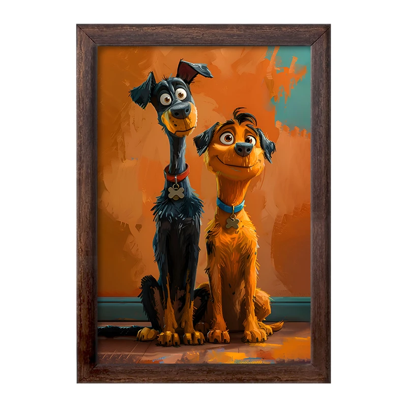 تابلو خندالو طرح سگ های بامزه کد F11821