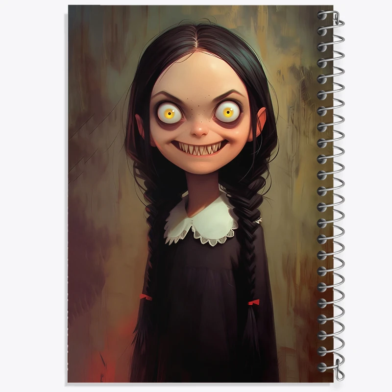 دفتر مشق 100 برگ خندالو طرح ونزدی (wednesday) کد F9649