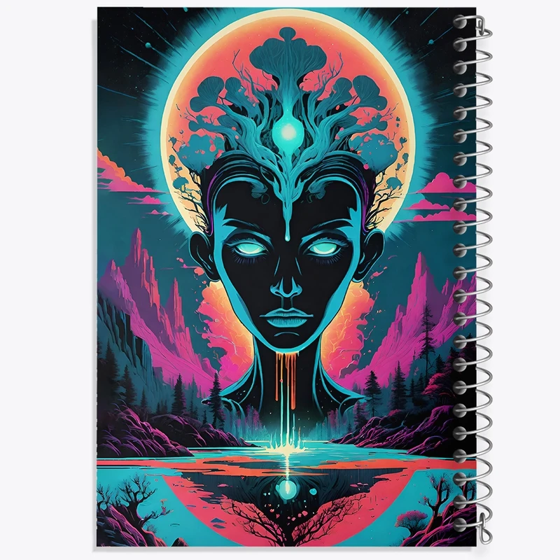 دفتر لیست خرید 50 برگ خندالو طرح زن انتزاعی کد F4667