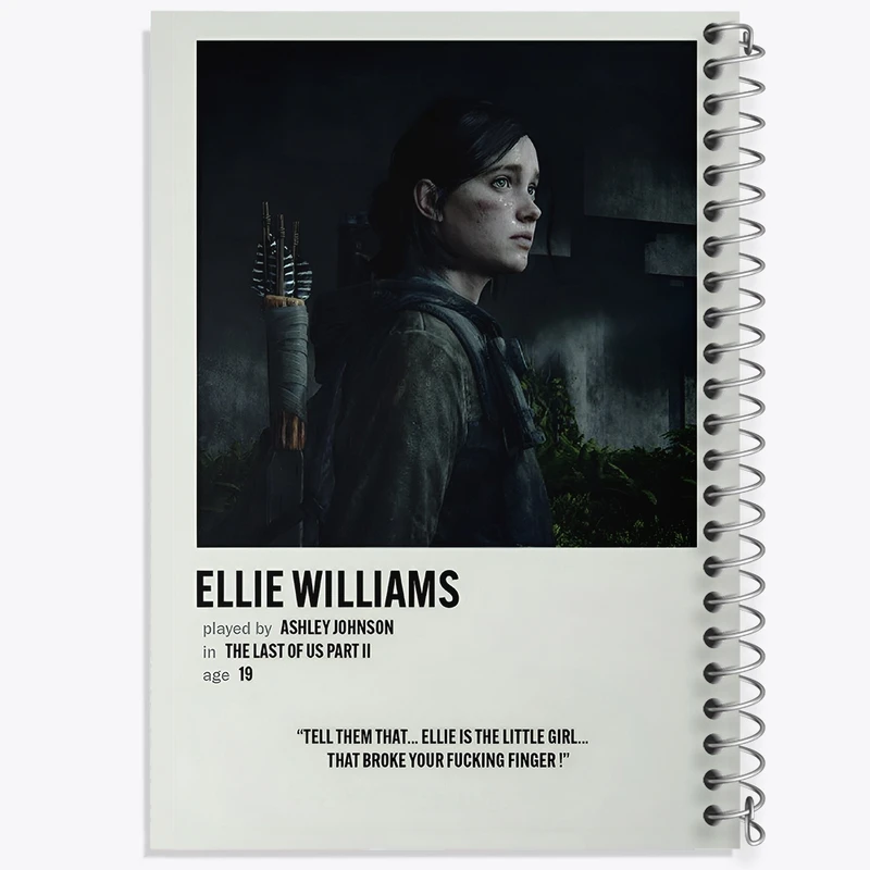 دفتر شطرنجی 50 برگ خندالو طرح الی ویلیامز (Ellie Williams) کد F13087