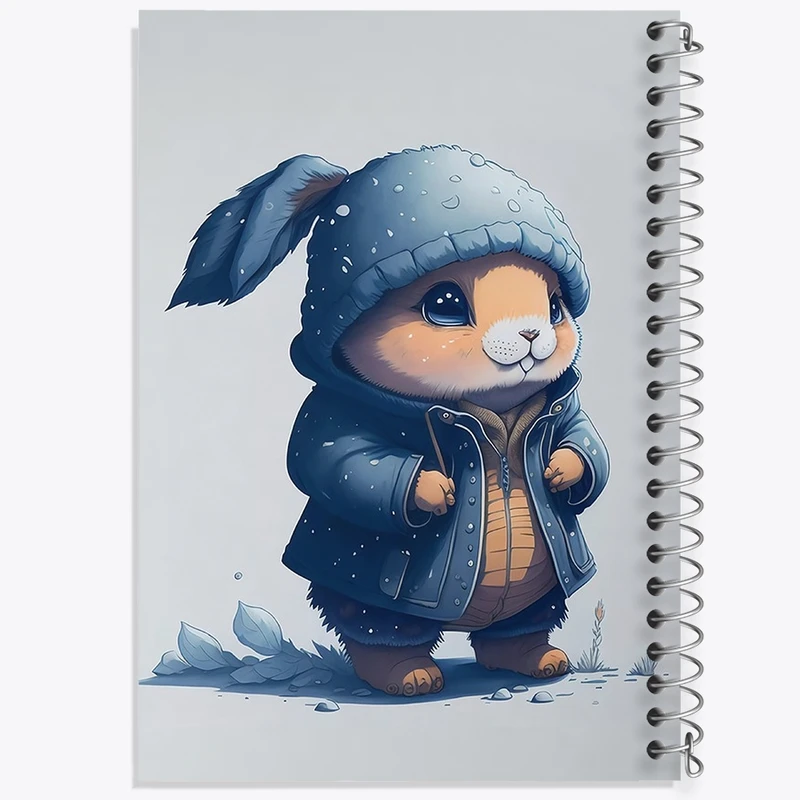 دفتر طراحی 50 برگ خندالو طرح خرگوش بامزه کد F2893