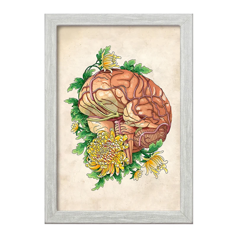 تابلو خندالو طرح آناتومی مغز (Brain Anatomy) کد F13997