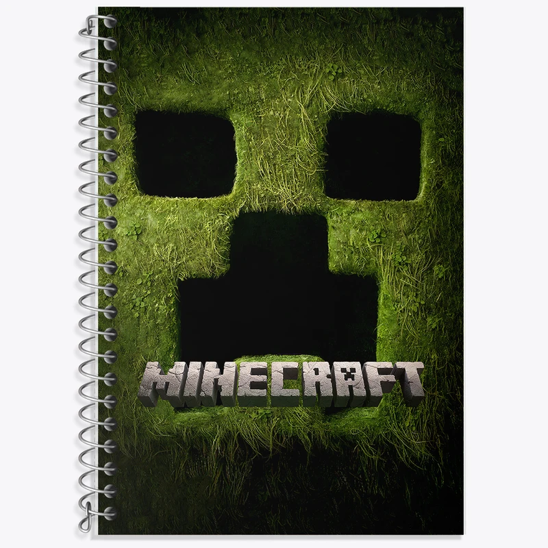 دفتر زبان 50 برگ خندالو مدل دو خط طرح ماینکرافت (Minecraft) کد F14065