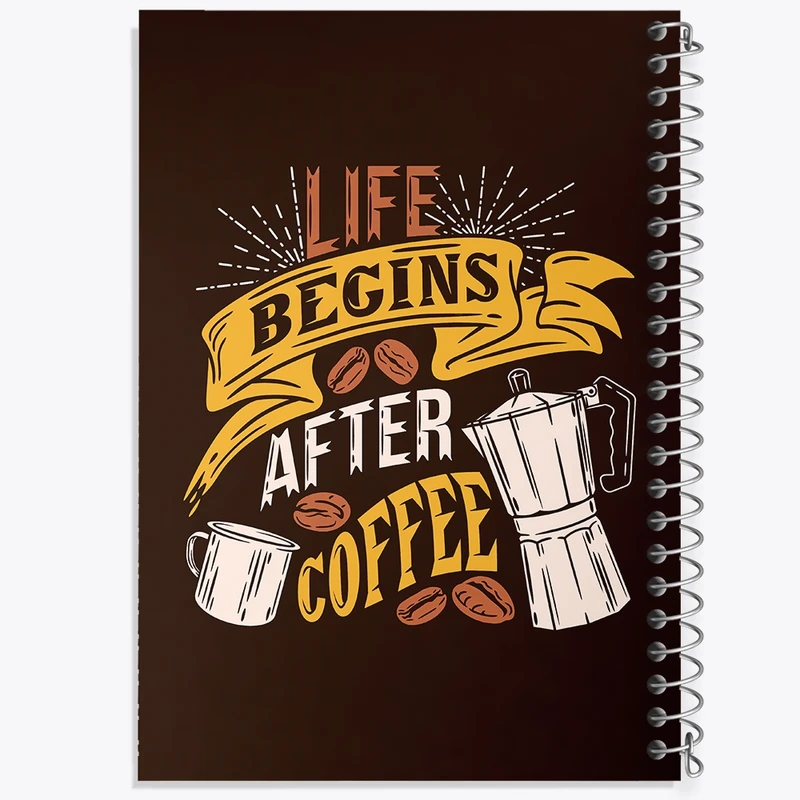 دفتر طراحی 50 برگ خندالو طرح قهوه Coffee  کد 22000