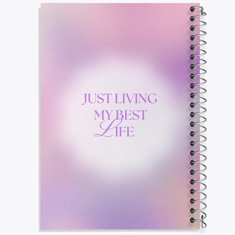 دفتر طراحی 50 برگ خندالو طرح Just Living My Best Life کد N2360