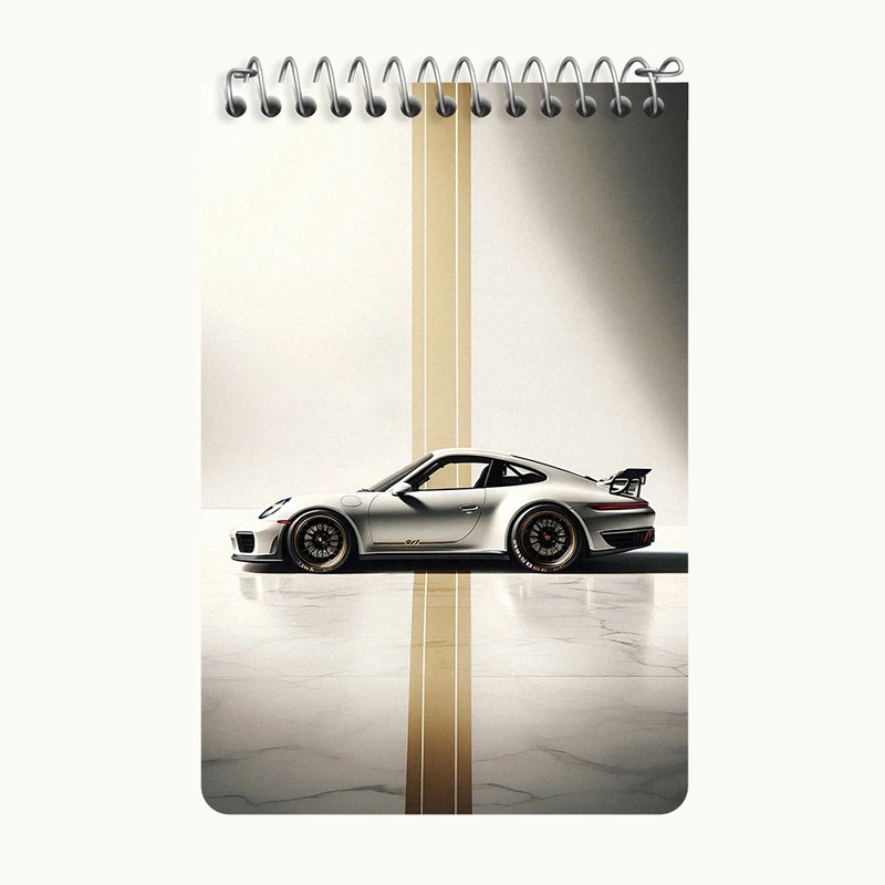 دفتر یادداشت 50 برگ خندالو طرح ماشین پورشه کد F10382