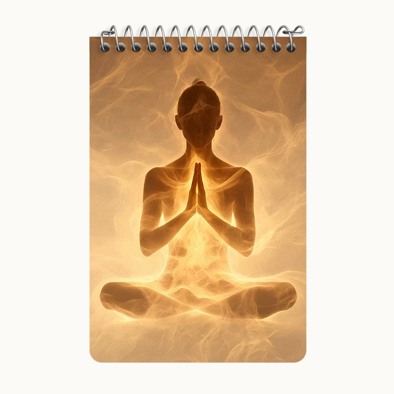 دفتر یادداشت 50 برگ خندالو طرح مدیتیشن (Meditation) کد F8894