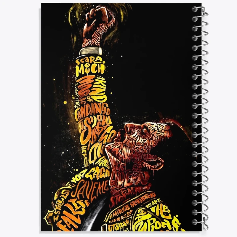 دفتر شطرنجی 50 برگ خندالو طرح فرِدی مرکوری (Freddie Mercury) کد F13545