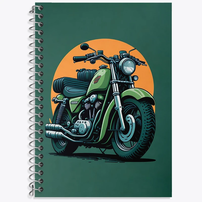 دفتر نت موسیقی 50 برگ خندالو طرح موتور سیکلت کد F3010