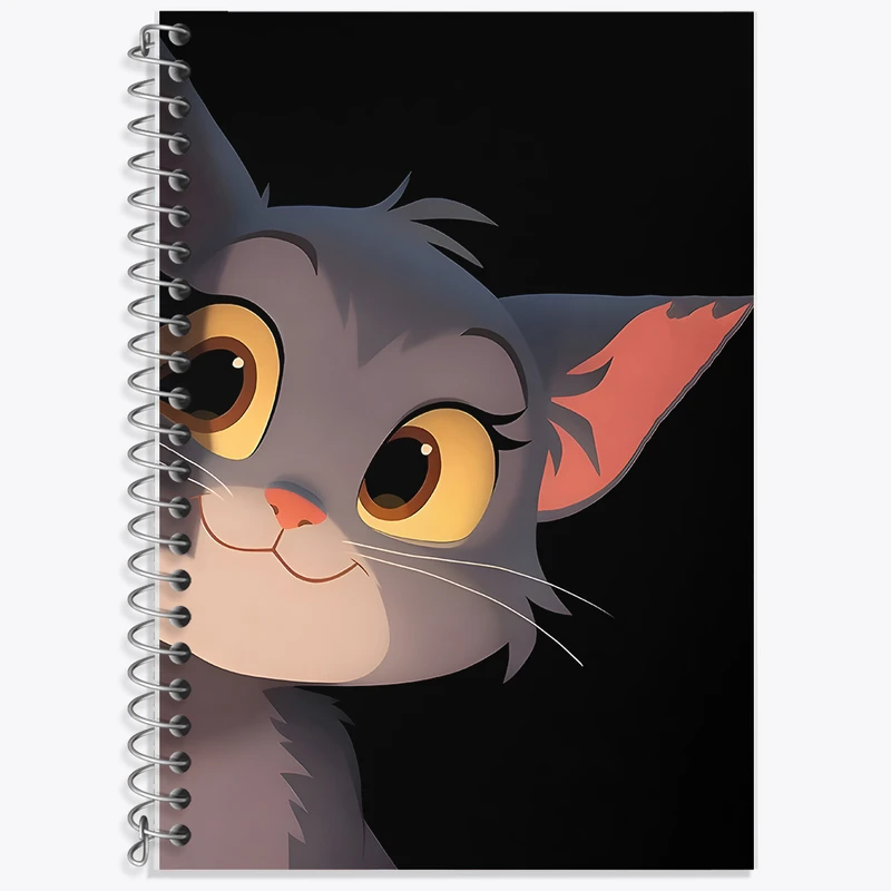 دفتر زبان 50 برگ خندالو مدل دو خط طرح گربه کد F12020