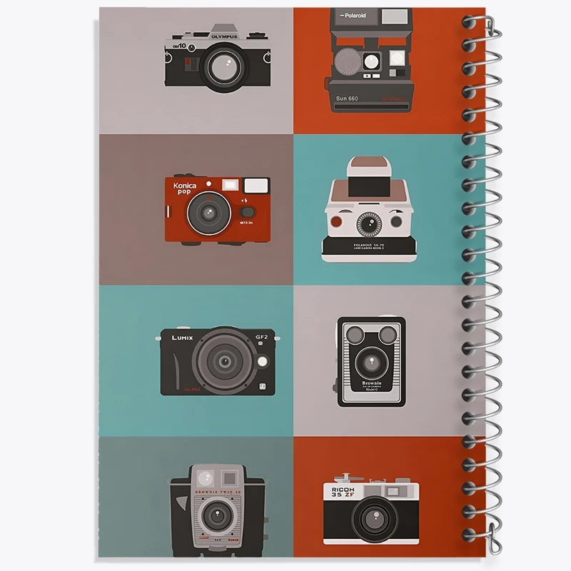 دفتر شطرنجی 50 برگ خندالو طرح دوربین عکاسی کد F9713