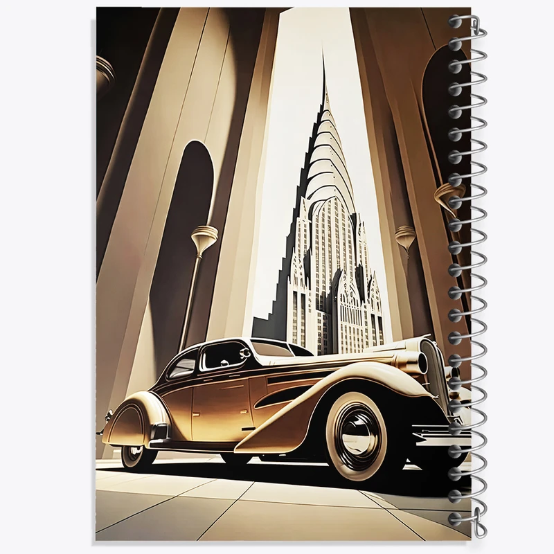 دفتر مشق 50 برگ خندالو طرح ماشین کلاسیک کد F4705