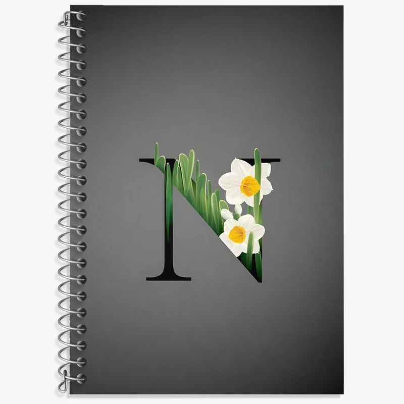 دفتر نت موسیقی 50 برگ خندالو طرح حرف N کد F4326