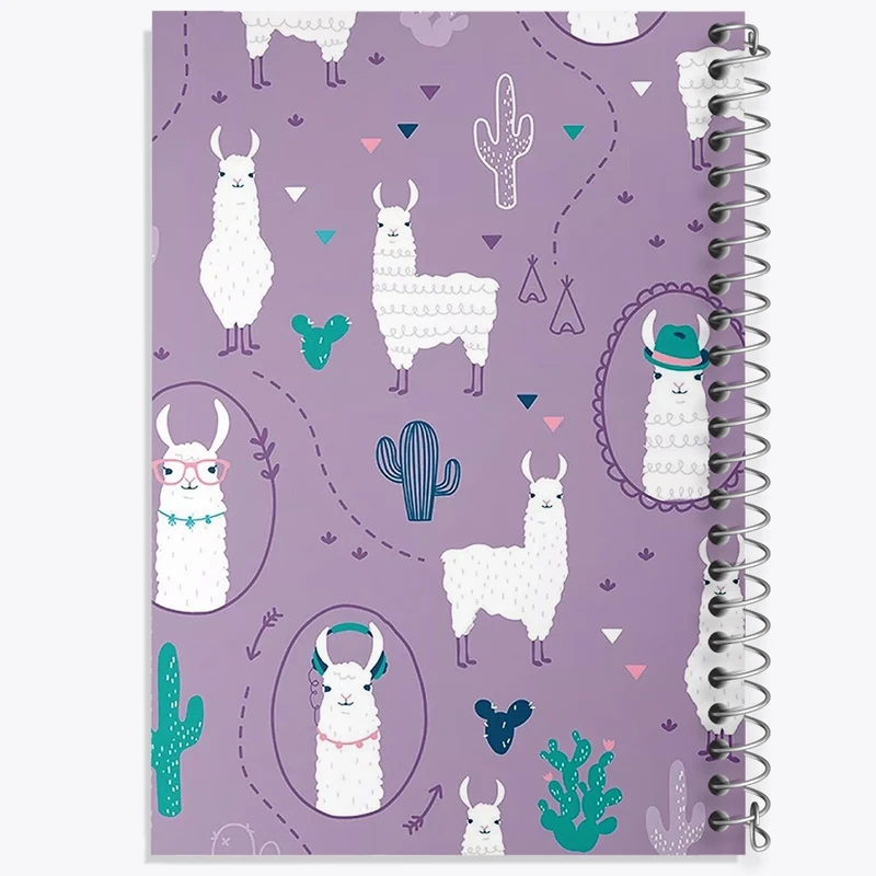 دفتر طراحی 50 برگ خندالو طرح پترن لاما کد N6060