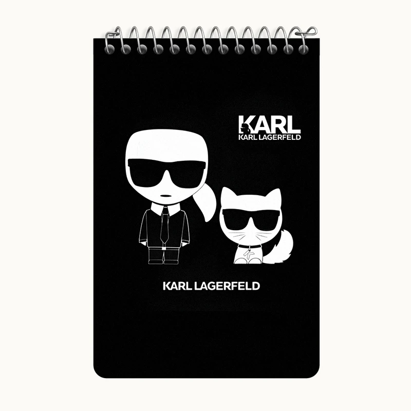 دفتر یادداشت 50 برگ خندالو طرح کارل لاگرفلد کد F4097