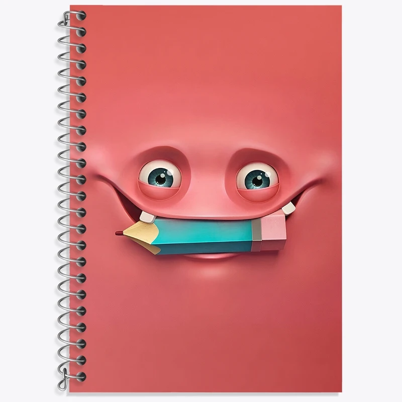 دفتر لغت 50 برگ خندالو طرح ایموجی بامزه کد F3314