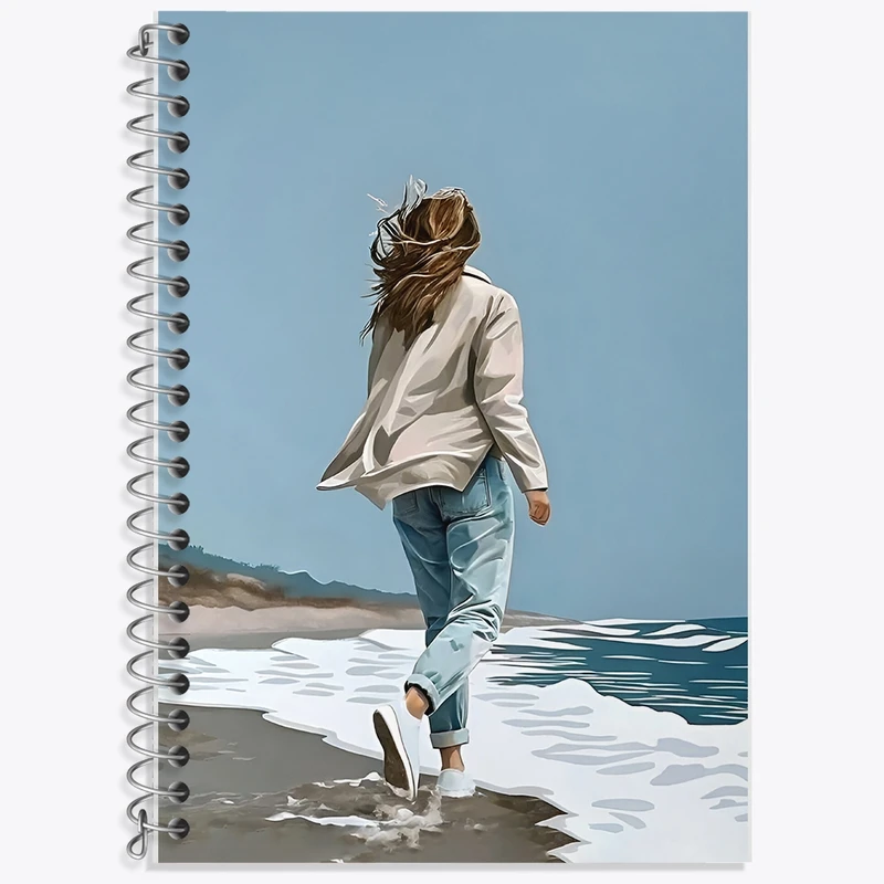 دفتر زبان 50 برگ خندالو مدل سه خط طرح دخترانه کد N7398