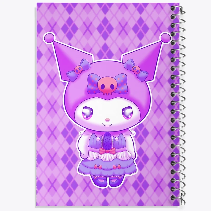 دفتر طراحی 50 برگ خندالو طرح کرومی (Kuromi) کد N7803