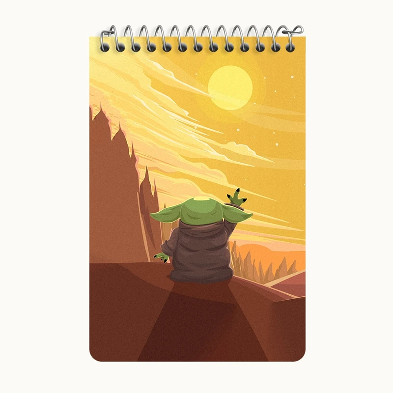 دفتر یادداشت 50 برگ خندالو طرح بیبی یودا کد F3582