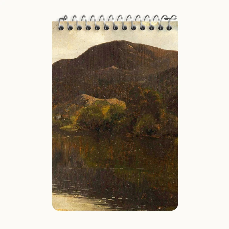 دفتر یادداشت 50 برگ خندالو طرح نقاشی یک دریاچه اثر آدولف تایدمند کد F12333