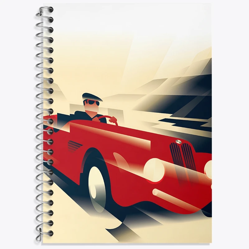 دفتر لغت 50 برگ خندالو طرح ماشین کلاسیک کد F4962