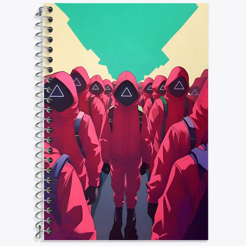 دفتر لغت 50 برگ خندالو طرح بازی مرکب (Squid Game) کد F11851